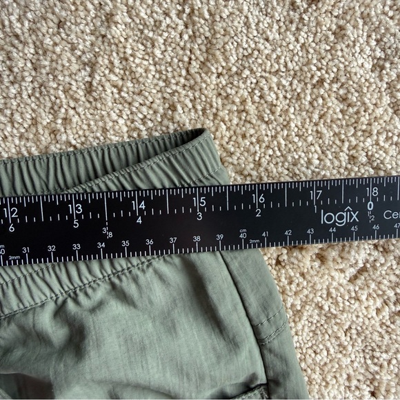 Columbia Cargo Pants Women M Green Hiking Outdoor Lightweight Elastic Waist - Picture 11 of 11